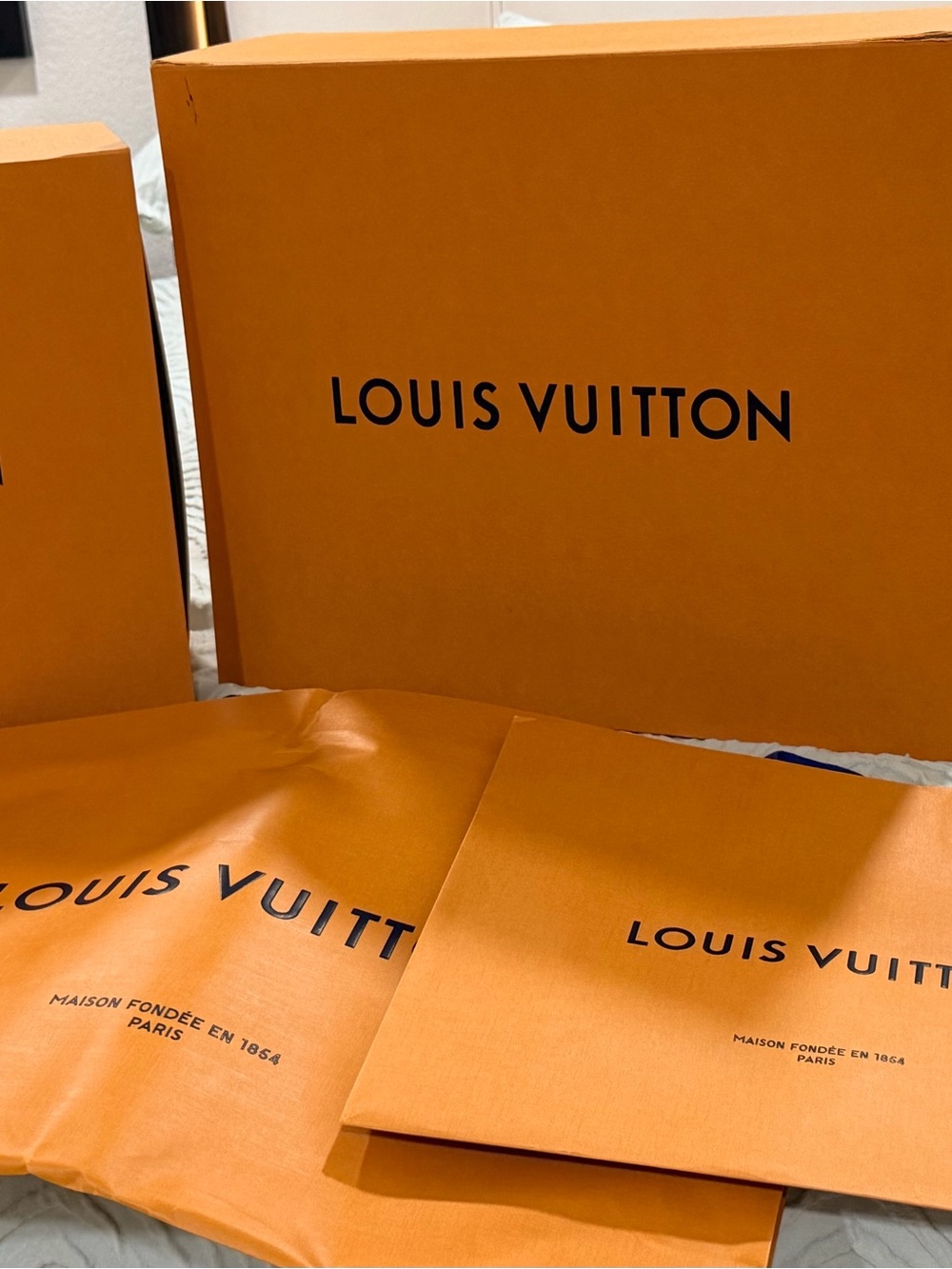 Louis Vuitton Orange Gift Boxes and Envelope Set